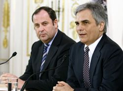 Bankensteuer-Solidarit�tsabgabe-Bundeskanzler-Werner Faymann-Vizekanzler-Finanzminister Joswef Pr�ll-Banken-Kreditinstitute-Geldh�user