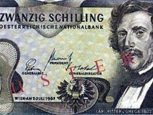 20-Schilling-Banknote-Umtausch-Euro Oesterreichische-Nationalbank-OeNB-September
